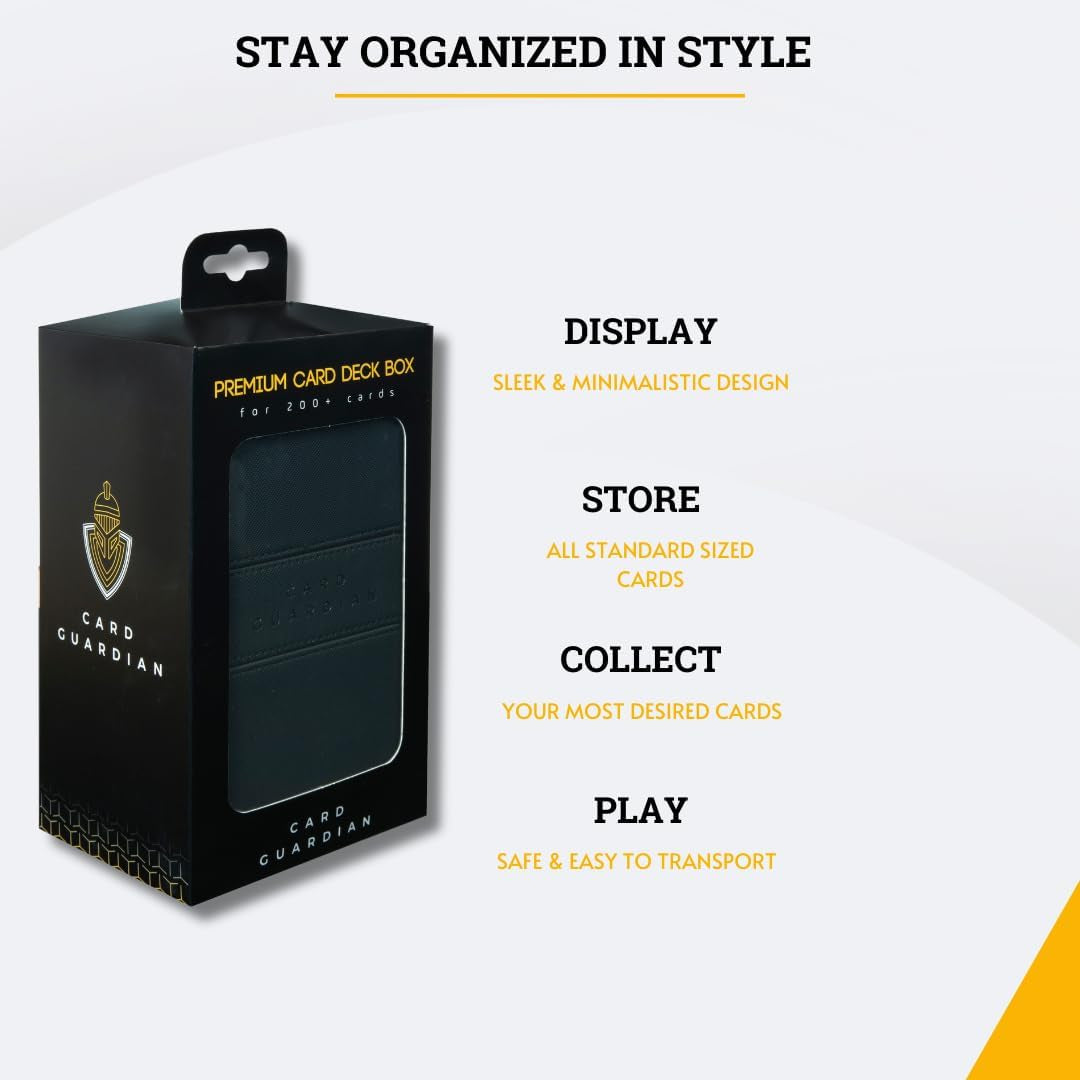 - Premium Double Deck Box (Black) for 200+ Cards Trading Card Games TCG Perfect for Magic the Gathering (MTG), Commander Deck, Yugioh Deck Box, Sports Card Storage Boxes