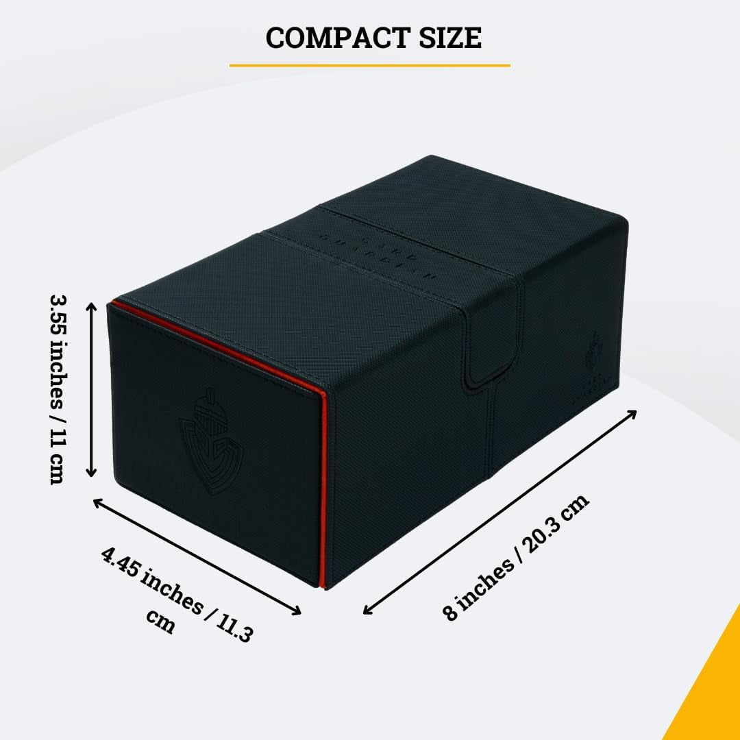 - Premium Double Deck Box (Black) for 200+ Cards Trading Card Games TCG Perfect for Magic the Gathering (MTG), Commander Deck, Yugioh Deck Box, Sports Card Storage Boxes